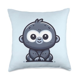 Jungle Nursery Peekaboo Baby Gorilla Pal Throw Pillow