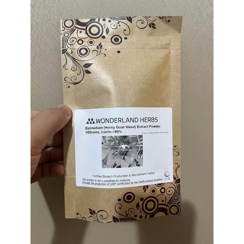 WonderLand Herbs Herb Extract Purity HPLC Grade 98+% Icariin Powder