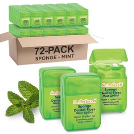 Practicon 7045200 SmileGoods Xylitol Mint Sponge Floss (Pack of 72)