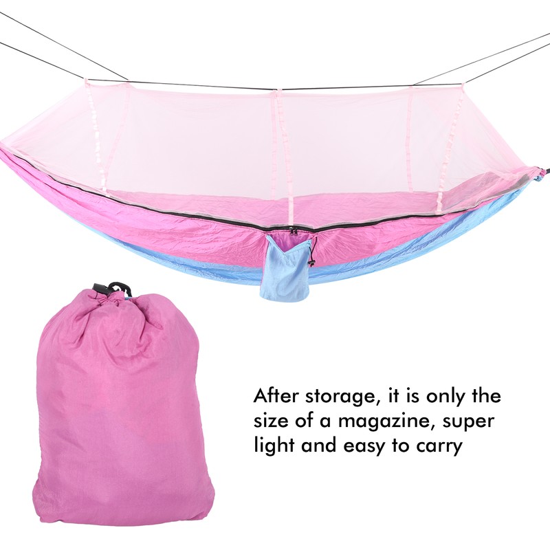 Single Double Camping Hammock with Mosquito Net Portable Lightweight Tree