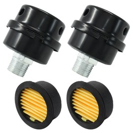 Hordion 2 Pack Air Compressor Silencer, 1/2" Thread Air Compressor Intake Filter Sound Muffler Replacement Parts 20mm for Blowers Generators Exhaust Ports