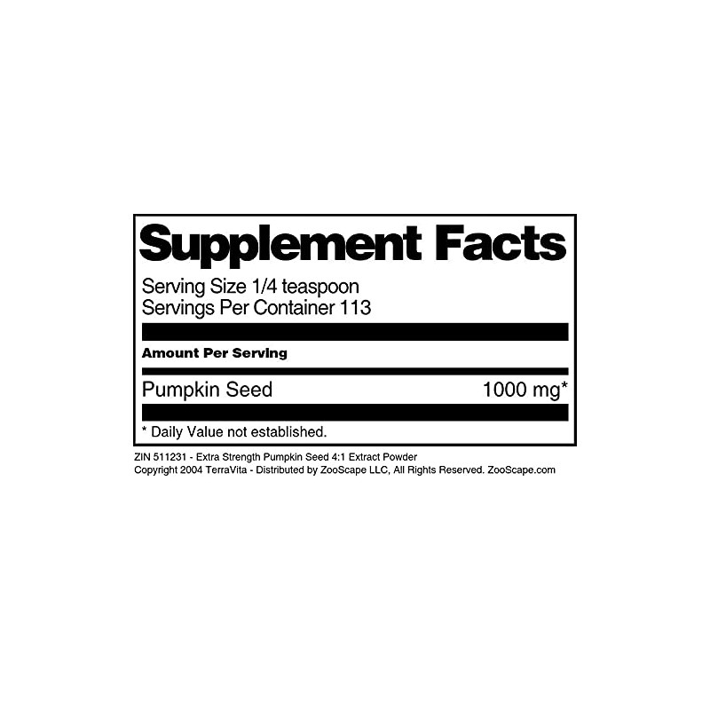 Extra Strength Pumpkin Seed 4:1 Extract Powder (4 oz, ZIN: