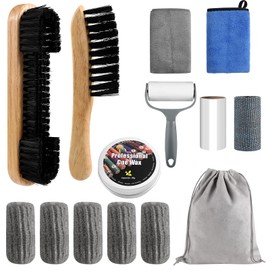 Winucue Pool Table Brush Set, 14pcs Billiard Table Felt and Cue Cleaning Accessories with 2 Wooden Brushes, Cue Cleaning Cloth, Ferrule Polish Cloth, Shaft Wax, Towel Burnisher and Sticky Lint Roller