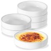6PCS Ceramic Ramekins, 4.5 x 1.4 inch Creme Brulee Ramekins,