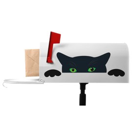 Numland Black Face Cat Magnetic Anti-UV 100% Polyester Standard Size 21x18 in Oxford Garden,Postbox Letterbox Cover