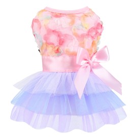 Dog Dress for Small Dogs, Puppy Costume Clothes Girls Pet Clothing Outfit Summer Spring Dresses Chihuahua Yorkie Cat Apparel