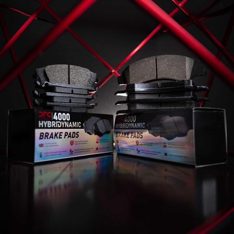 Dynamic Friction Company Front 4000 HybriDynamic Brake Pads and Hardware