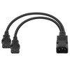 CERRXIAN 1FT IEC 320 C14 to Dual C13 Power Cable,