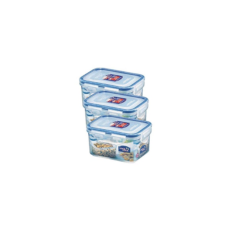 HPL807 Food Storage Container, Multifunctional Box, 0.47 L, Set of
