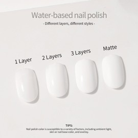 VCND White Nail Polish (0.35fl.oz-10.5ml) Fast Drying Non-Toxic Waterborne Low Odor - Peelable - French Manicure Ladies' Choice