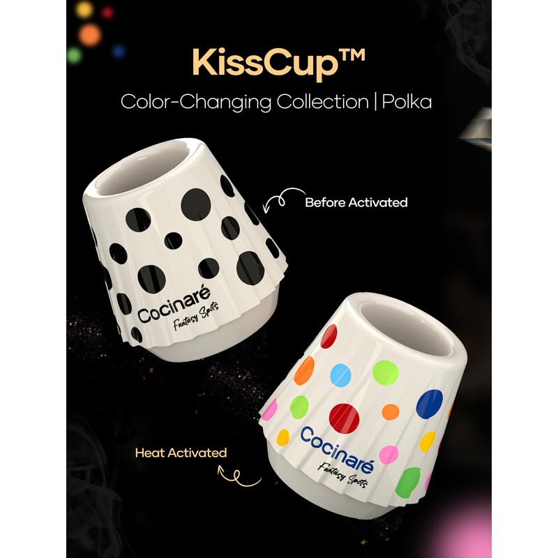 Cocinare KissCup Ceramic Espresso Cup – 2.2oz Demitasse Cup for