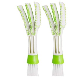 AISIBO Mini Duster for Car Air Vent, Automotive Air Conditioner Cleaner and Brush, Dust Collector Cleaning Cloth Tool for Keyboard Window Leaves Blinds Shutter（Set of 2）