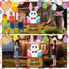 HZGDEJTG4FT Egg Basket Bunny Easter Inflatable Outdoor Decoration, with Built-in
