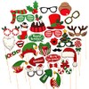 SAVITA 32 Pcs Christmas Photo Booth Props Kit Selfie Props