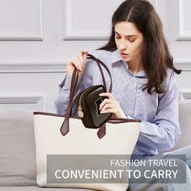 Clear Makeup Bag Mini Cosmetic Bag Women Clear Pouch Cosmetics Bags Zipper Cute Pouches Make Up Travel Toiletry Purse Organizer Bags with Letter (Coffee, J)