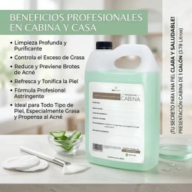 Loción Astringente Facial Antiacné Cácido Salicílico 1galón Momento de aplicación DíaNoche Tipo de piel Grasa                                         