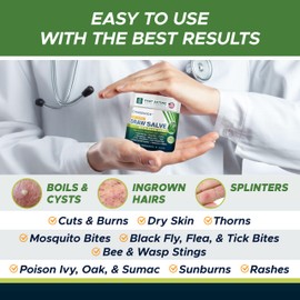 Pergenics Drawing Salve Ointment with Natural Aloe Vera, Fast Acting, for ingrown Hair, Boil & Cyst, Splinter Remover, Bug and Spider Bites, bee Sting, Mosquito bite Itch, Poison Ivy, 1 oz