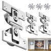 Mdkave 180-Degree Bifold Door Hinges,Bifold Cabinet Door Hinge,Double Cup Concealed