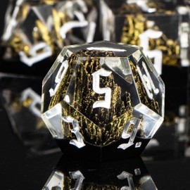 KERWELLSI Sunset Mountain DND Dice Set D&D with Gifts Box, Sharp Edge Resin D and D Role Playing Game Dice, Polyhedral Dungeons and Dragons RPG Dice D20 D12 D10 D8 D6 D4