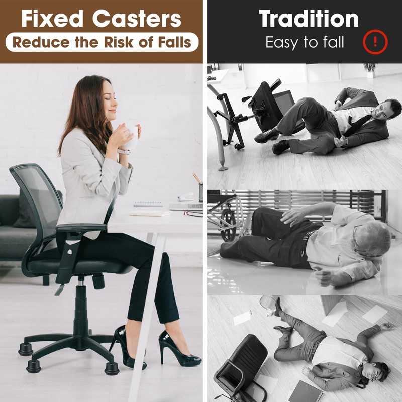 Office Chair Glides Bell Glides Replacement or Stool Swivel Caster