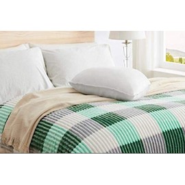 Clara Clark Fleece Blanket, Raschel Mink Faux Fur Blanket, Ultra Plush Blanket, Cozy and Warm Blanket, 55 x 82, Plaid Green