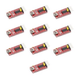 10 Pieces of FT232RL Mini USB to TTL Serial Converter Adapter Modules, 3.3V/5.5V.