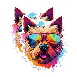 (2 Pack) Norwich Terrier Dog Magnets - Norwich Terrier with Sunglasses - Choose FromOver 100 Dog Breeds - 5" On Longest Side - Premium Magnet - Made in USA - MAG0375