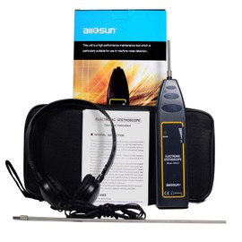 ALLOSUN Automotive Electronic Mechanics Stethoscope Electronic EAR Diagnostic Device Kit EM410 with Short and Long probe
