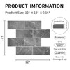 COLAMO Luxury 5-Sheet Dark Gray Peel and Stick Large Subway