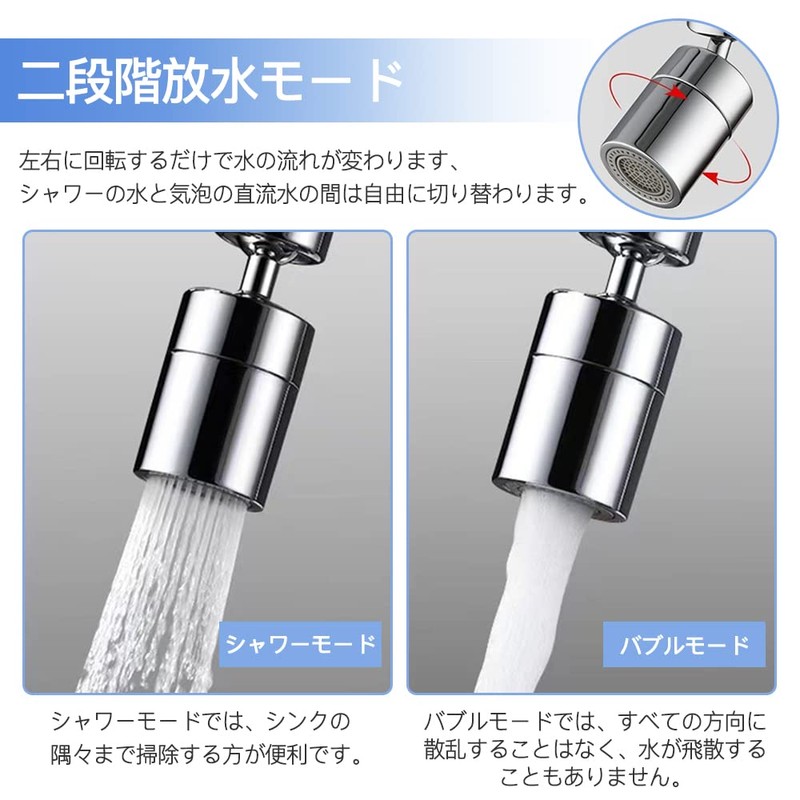 Samcos Faucet Nozzle 360 Degree Rotation, Swivel, Flow Switch, Foamer,
