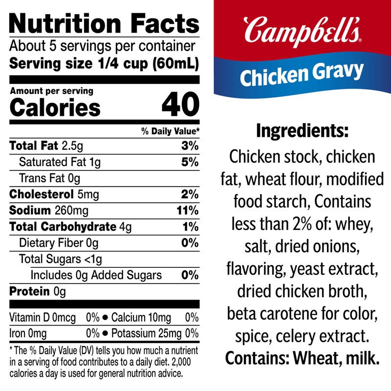 Campbell’s Chicken Gravy, 10.5 oz Can (12 Pack)
