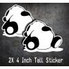 L1G 2x 4" Sleeping Panda Decal Sticker jdm drift Japan