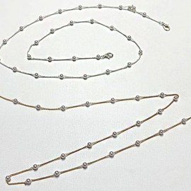 Women's Casual Pearl Accent Mask Strap Necklace Holder Mask Chain Gold/One Size