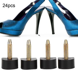 24 Pieces High Heel Replacement Replacement for High Toe High Heel Repair Wear-resistant Shoe Repair Shoes 8 9 10 11 12 13mm(13x13cm)