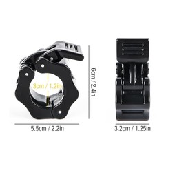 Pack of 2 Dumbbell Bars Fastener 30 mm Barbell Clamps Barbell Collars, Dumbbell Clamps Fastener Quick Release for Barbell Bars, Dumbbell Bars, Black
