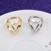 2PCS(Golden + Silver) Women Lady Girls Three Ring Fashion Scarf