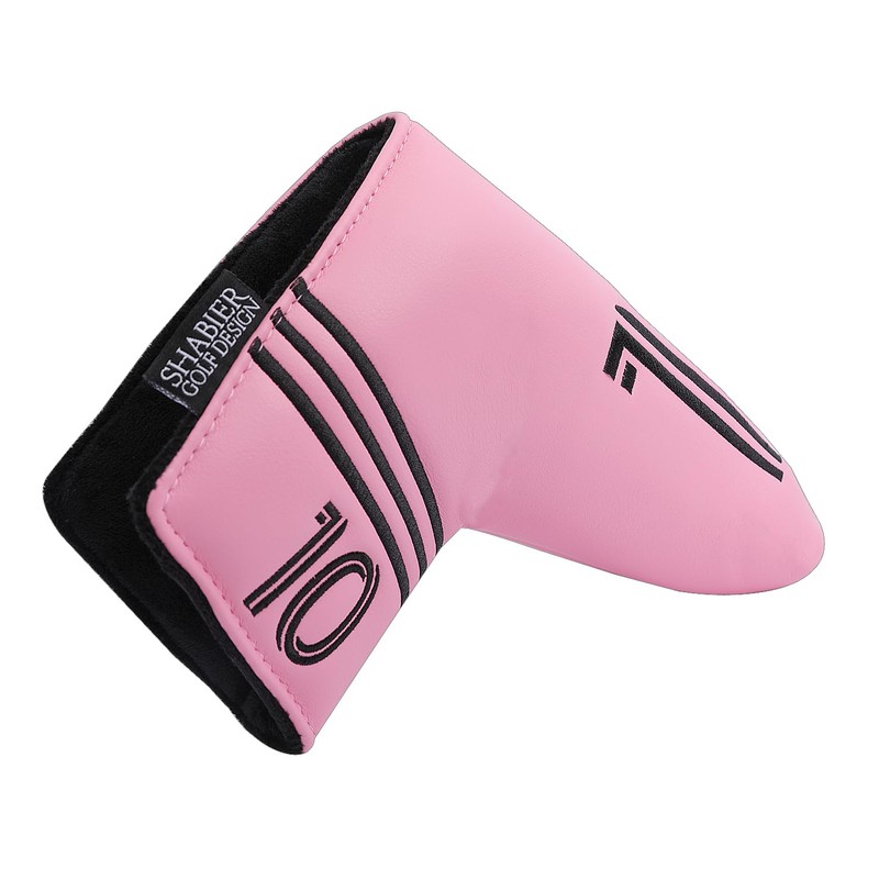 SHABIER Pink Golf Putter Cover with NO.10 Design Headcover for