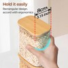 ComSaf 26oz Rectangle Glass Storage Containers with Lids, Glass Jars