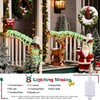 Jnaurb Christmas Candy Cane Lights, 33ft 240 LED Connectable Flexible