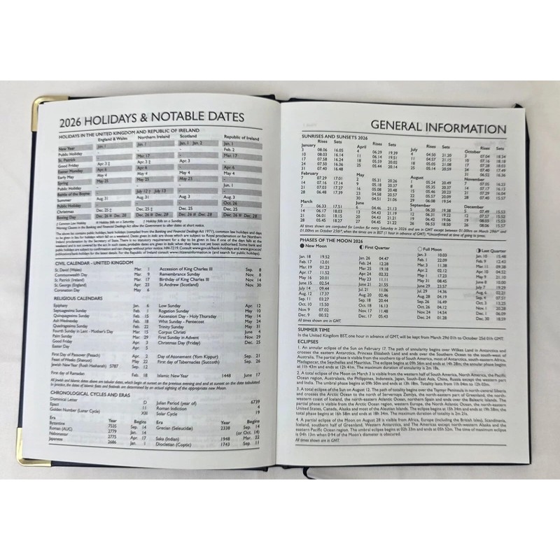 2024 Tagebuch, A5, 1 Tag pro Seite, Rosa, Lila oder