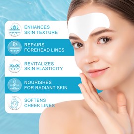 Forehead Wrinkle Patches, Anti Wrinkle Patches with Aloe, Moisturizing Mask Pads, Forehead Lines Age Lines Resistant Wrinkle Remover Strips, Anti Wrinkle Masks Pads for Men and Women,12 PCS