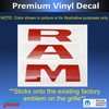 RAM Grille Emblem Overlay Decal Stickers 2025 Ram 1500 (Color: