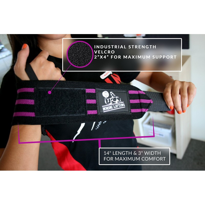 Wrist Wraps + Lifting Straps Bundle (2 Pairs) for Weightlifting,
