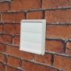 Kair White Gravity Grille 155mm External Dimension Ducting Air Vent