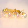 Wrlmfy 23" Brushed Gold Vanity Light Stained Hammered Glass Wall