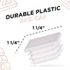 Prescott Plastics 1 1/4 Inch Square White Plastic Plug, Tubing