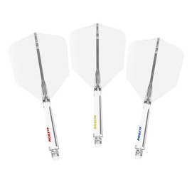 CUESOUL ROST 77 Integrated Dart Shaft and Flight,Big Wing Shape,Set of 3(clear color series)