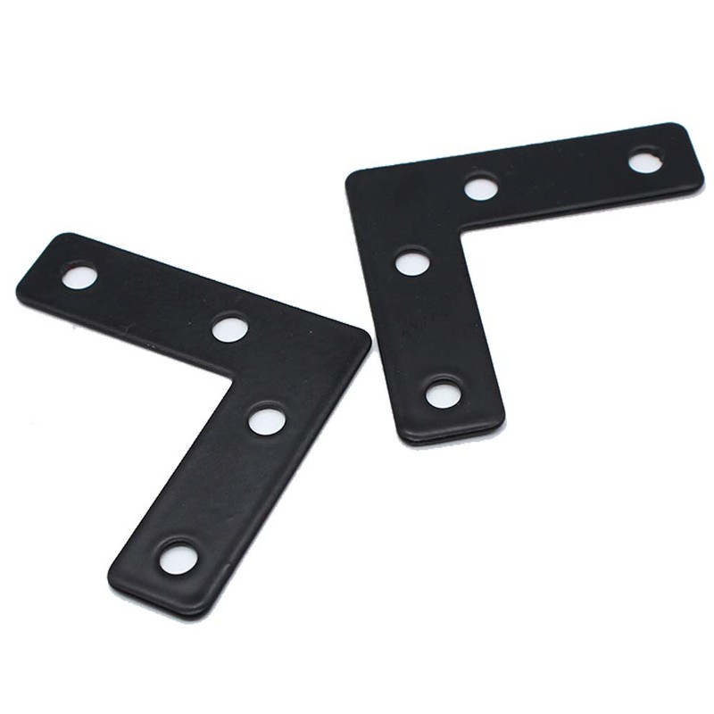 20 Pcs Black L-Shape Corner Brace Bracket,50mmx50mm,Stainless Steel 90 Degree