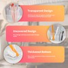 YKUKIZEE 8Pcs Acrylic Pen Holder Clear, Acrylic Square Pen Pot,
