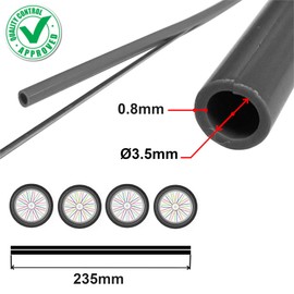 cyclingcolors 72x Bicycle Spoke Cover Spoke Tube 235 mm (21 Inch) Mountain Bike Wheelchair Motorcycle Rim Covers Motocross Pit Dirt Bike (Black)